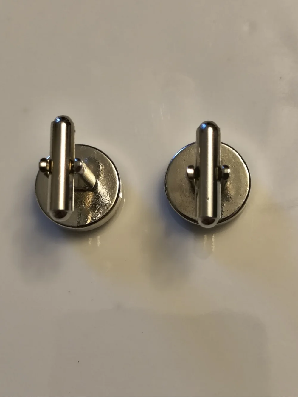 Men's Black and Silver Woven Vintage Pattern Cufflinks